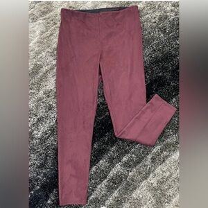 Lysse Burgundy Suede Leggings